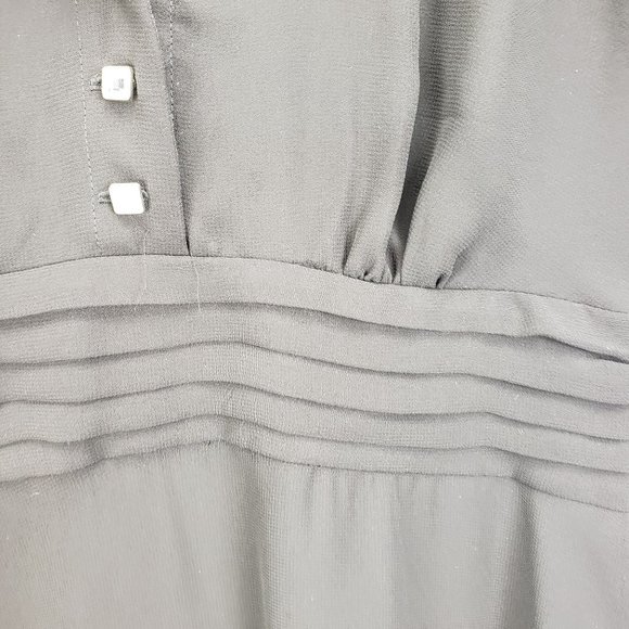 Robbie Bee Women's 10 Short Sleeve Black Collar Dress Wednesday Addams Gothic - Picture 6 of 14